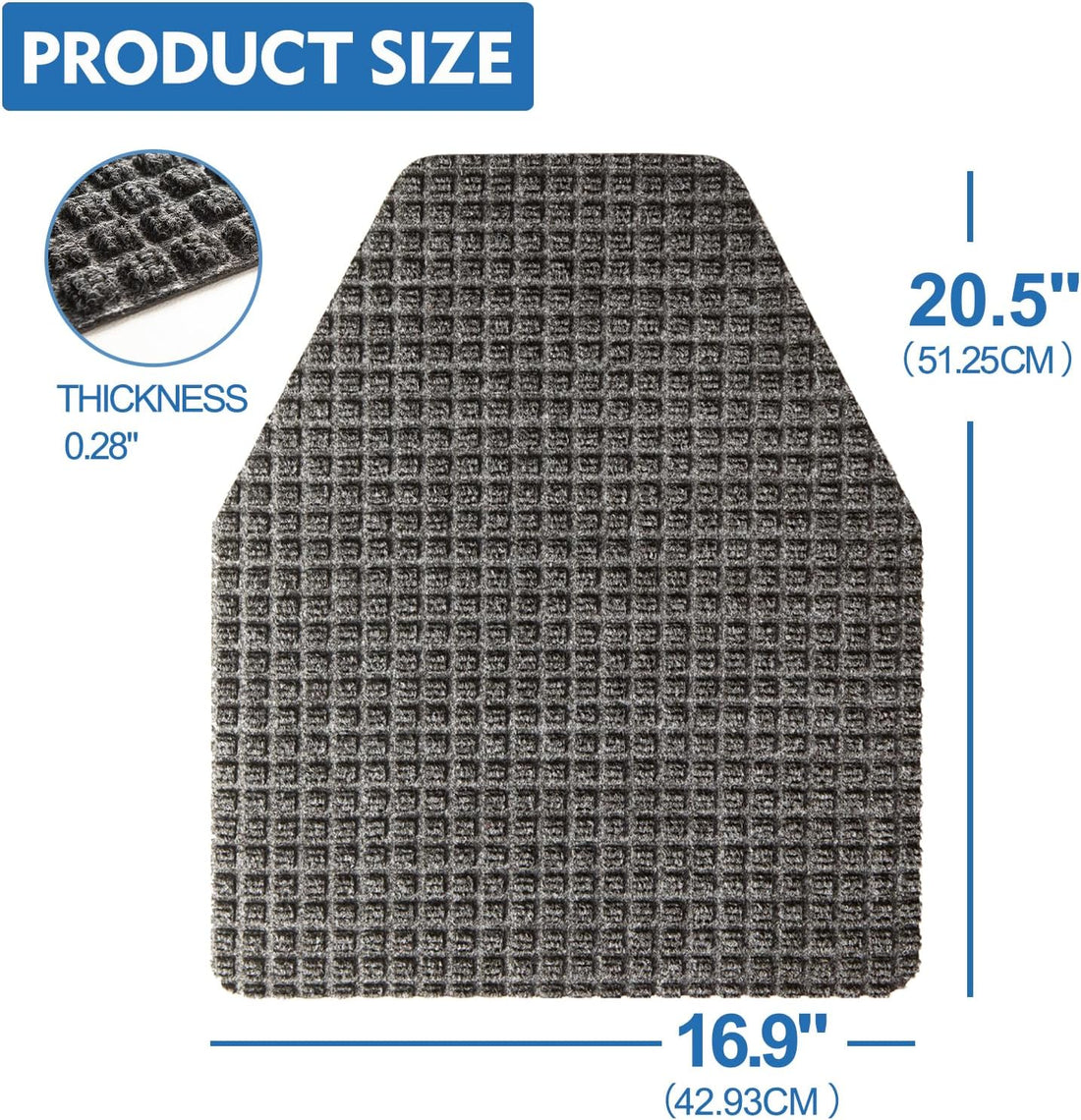 Aimissk Dark Gray Urinal Mats (8 Pack)