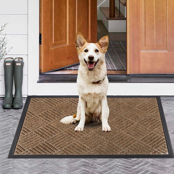 Aimissk US-05 Brown Indoor Outdoor Front Door Mat