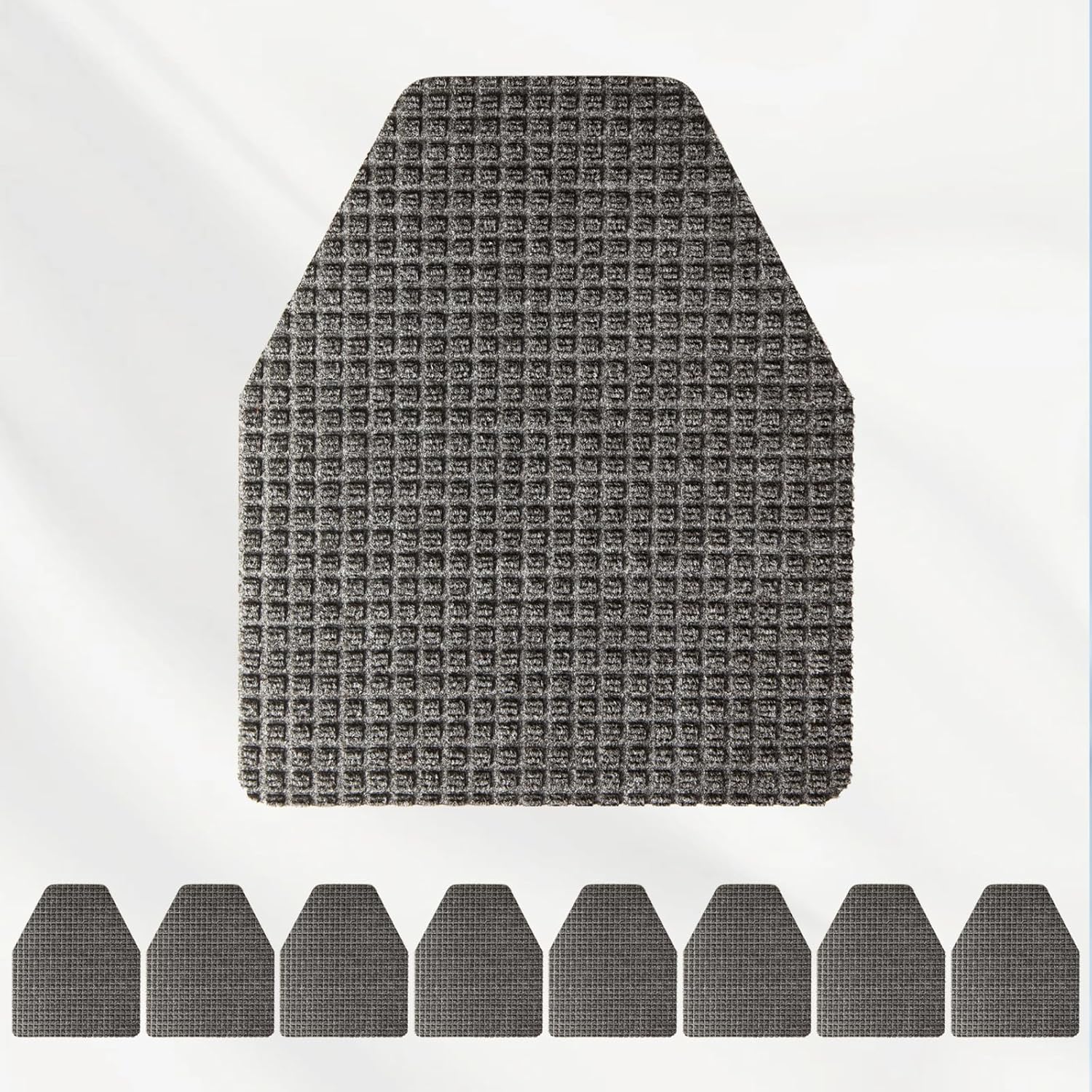 Aimissk Dark Gray Urinal Mats (8 Pack)