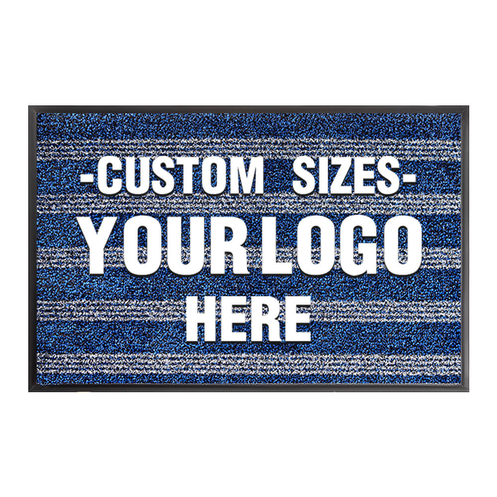 Custom Logo Floor Mats - Aimissk Blue Yaja